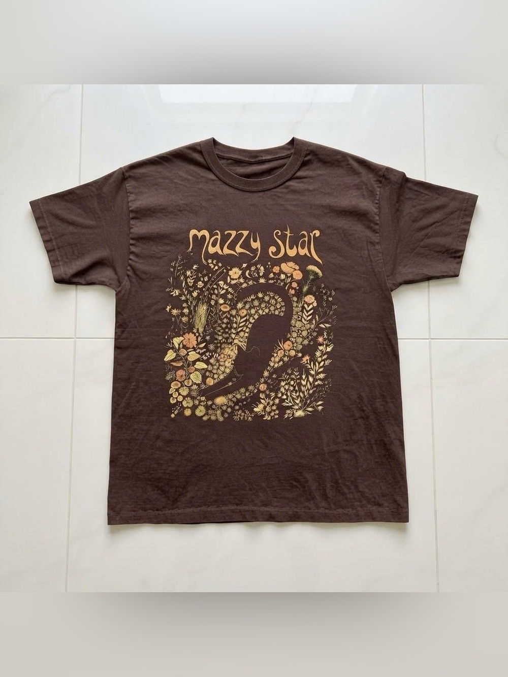 Vintage Brown Mazzy Star with Yellow Floral Car Graphic